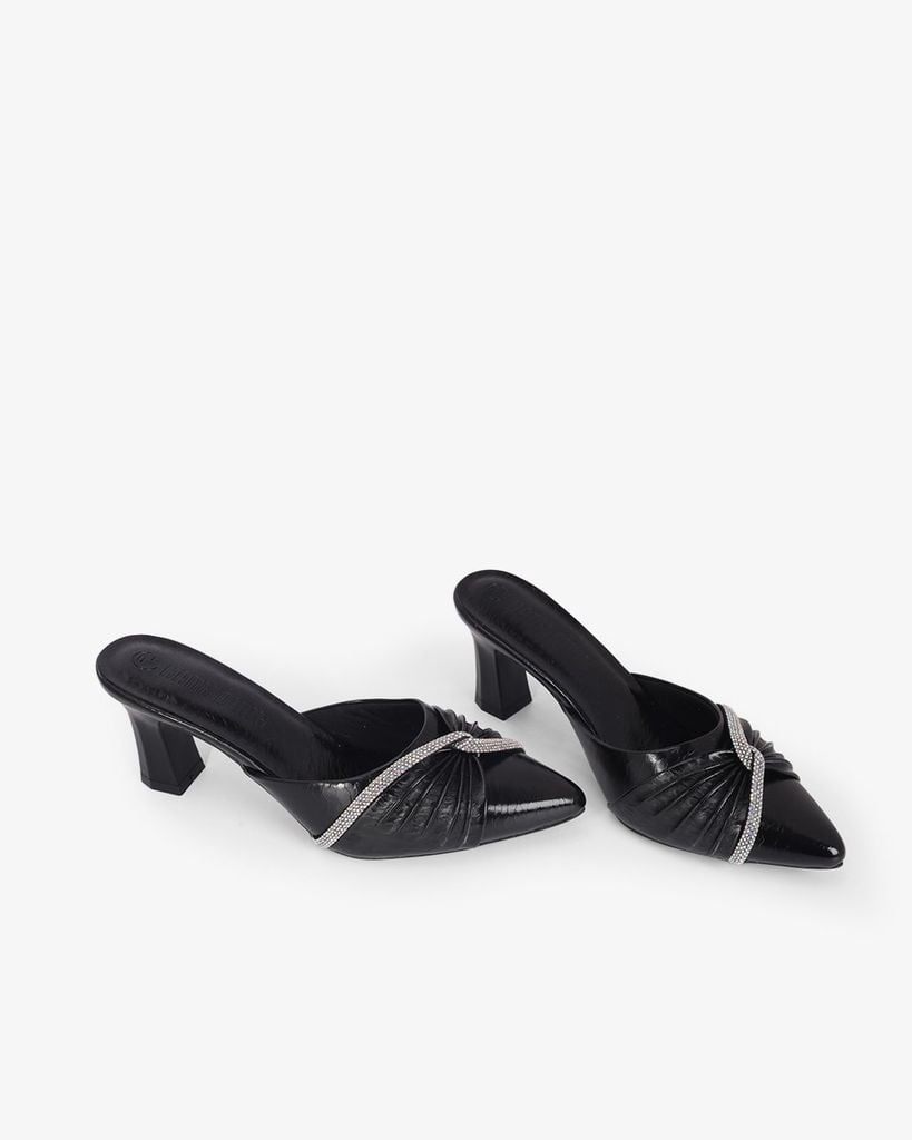 Dép Bít Mũi Hạnh Dung Quai Nơ Xoàn HD041100AD