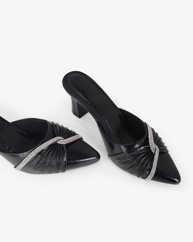 Dép Bít Mũi Hạnh Dung Quai Nơ Xoàn HD041100AD