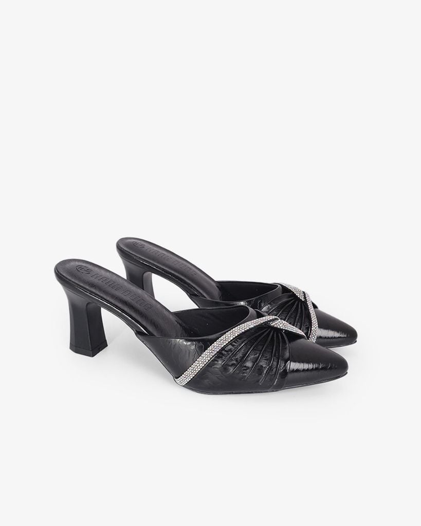 Dép Bít Mũi Hạnh Dung Quai Nơ Xoàn HD041100AD