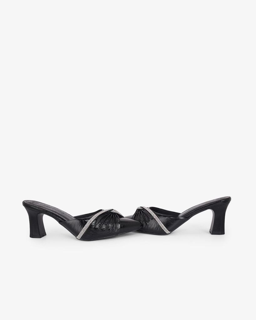 Dép Bít Mũi Hạnh Dung Quai Nơ Xoàn HD041100AD