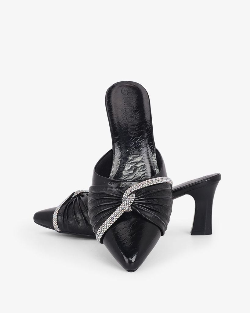 Dép Bít Mũi Hạnh Dung Quai Nơ Xoàn HD041100AD