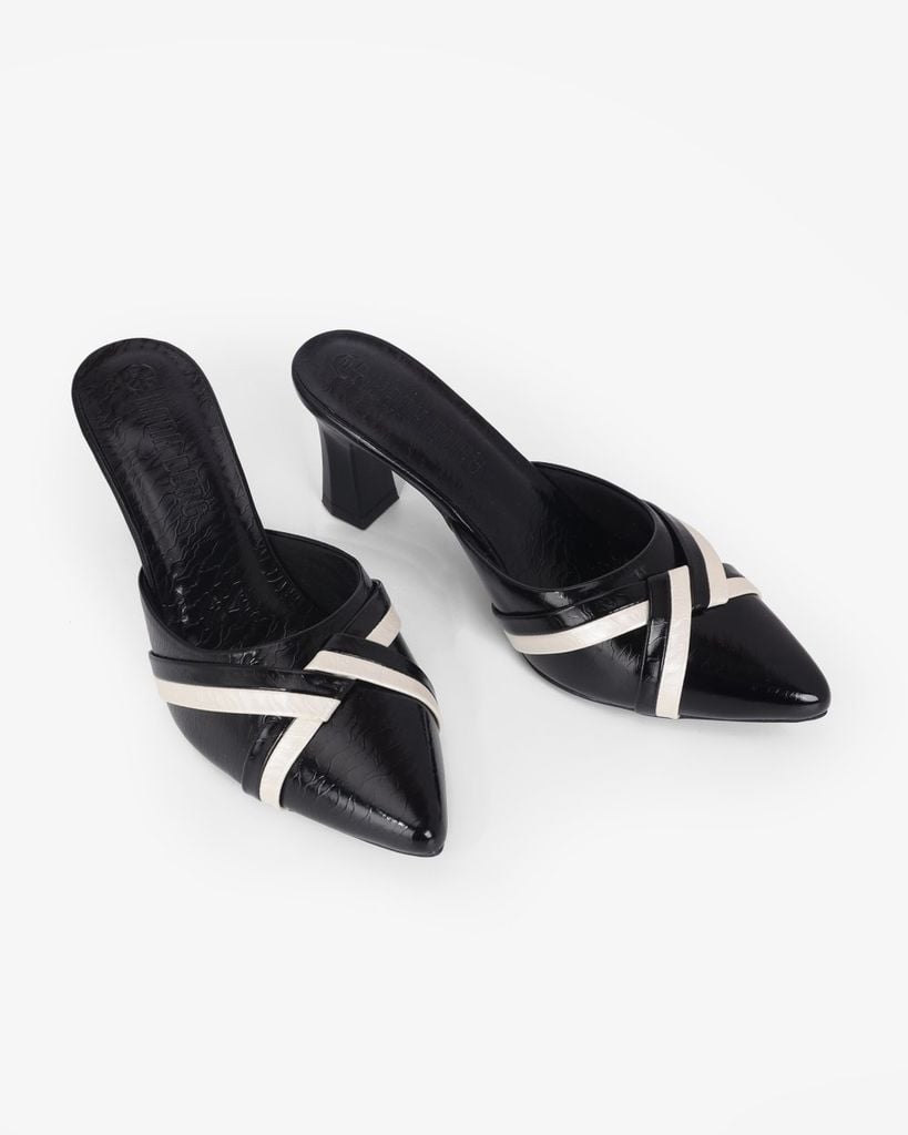 Dép Bít Mũi Hạnh Dung Quai Xoắn Hai Màu HD041101AD