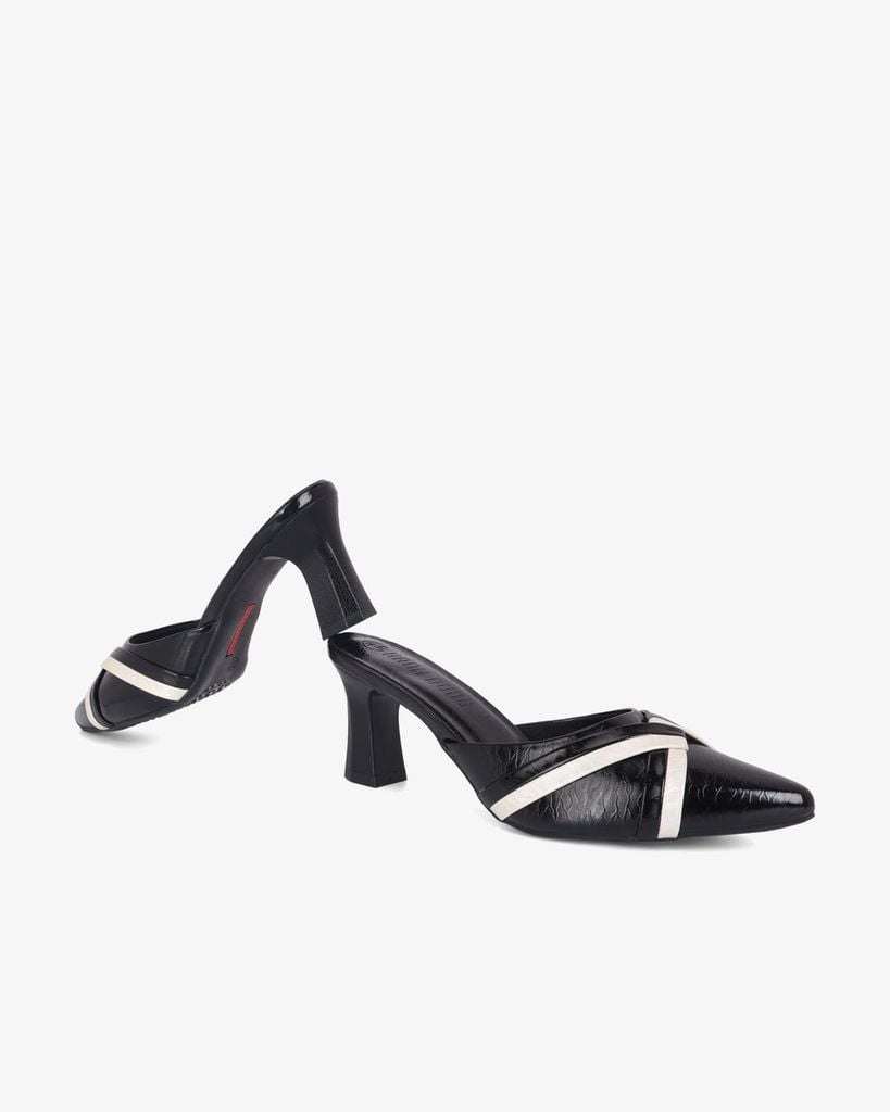 Dép Bít Mũi Hạnh Dung Quai Xoắn Hai Màu HD041101AD