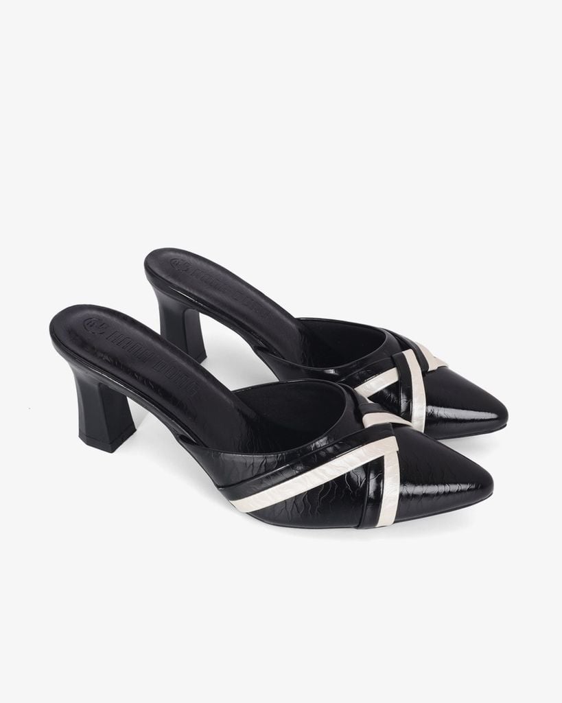 Dép Bít Mũi Hạnh Dung Quai Xoắn Hai Màu HD041101AD