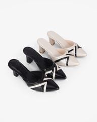 Dép Bít Mũi Hạnh Dung Quai Xoắn Hai Màu HD041101AD