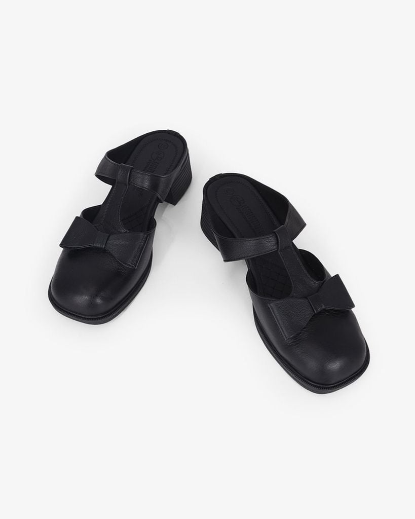 Dép Bít Mũi Hạnh Dung Quai Bản T Nơ HD041104AD