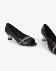 Giày Cao Gót Hạnh Dung Hở Mũi Xoàn Ngang HD041105AD