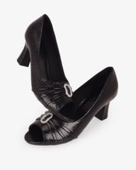 Giày Cao Gót Hạnh Dung Hở Mũi Xoàn Oval HD041106AD