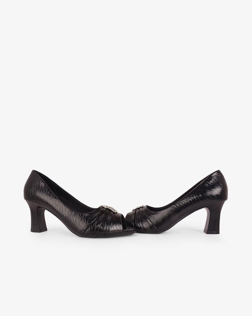 Giày Cao Gót Hạnh Dung Hở Mũi Xoàn Oval HD041106AD