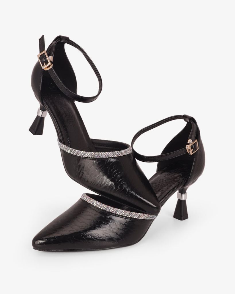 Giày Sandal Cao Gót Hạnh Dung Bít Mũi Quai Xoàn HD041107AD