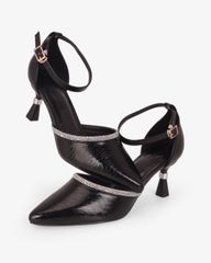 Giày Sandal Cao Gót Hạnh Dung Bít Mũi Quai Xoàn HD041107AD