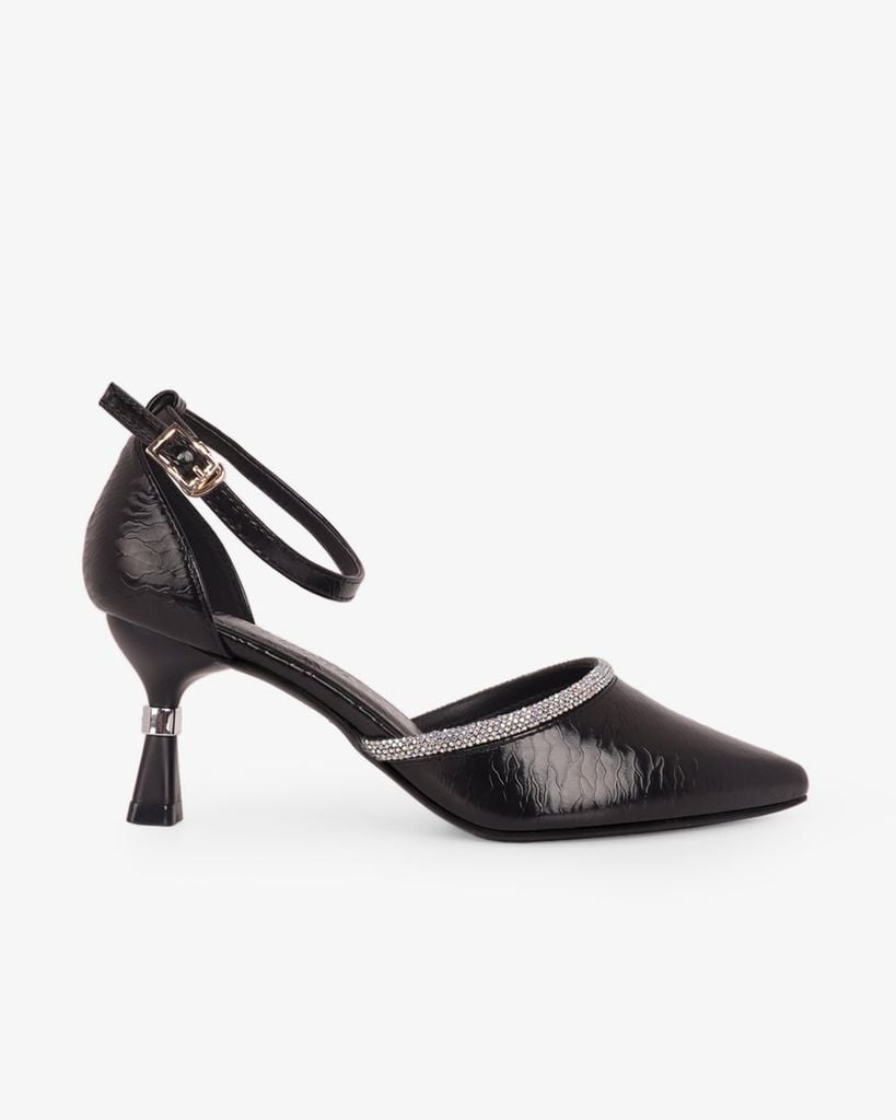 Giày Sandal Cao Gót Hạnh Dung Bít Mũi Quai Xoàn HD041107AD