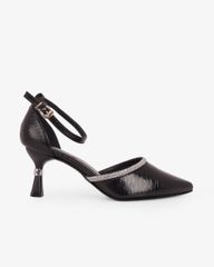 Giày Sandal Cao Gót Hạnh Dung Bít Mũi Quai Xoàn HD041107AD