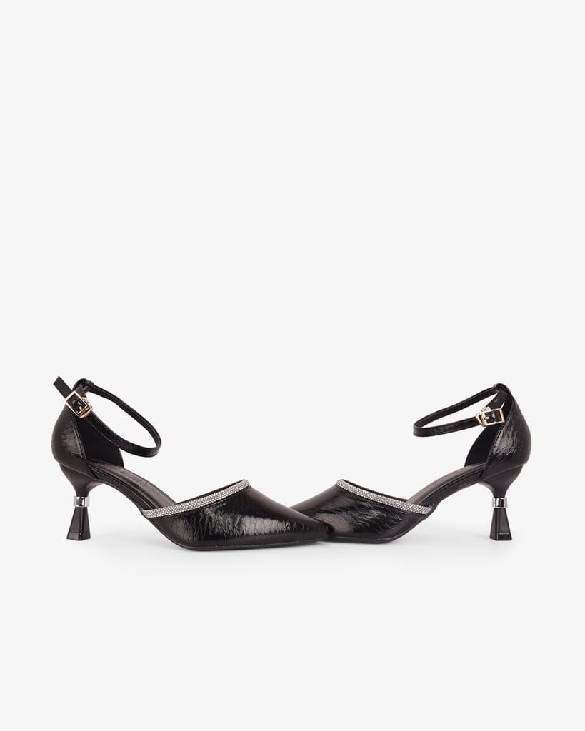 Giày Sandal Cao Gót Hạnh Dung Bít Mũi Quai Xoàn HD041107AD