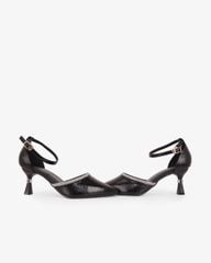 Giày Sandal Cao Gót Hạnh Dung Bít Mũi Quai Xoàn HD041107AD