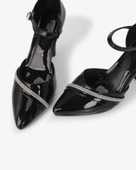 Giày Sandal Cao Gót Hạnh Dung Bít Mũi Xoàn Chéo HD041110AD