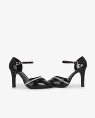 Giày Sandal Cao Gót Hạnh Dung Bít Mũi Xoàn Chéo HD041110AD