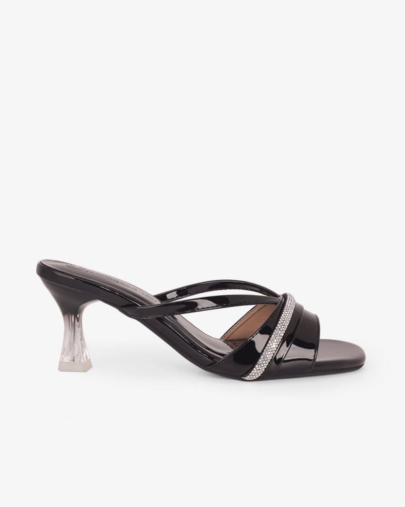 Dép Cao Gót Hạnh Dung Quai Ngang Lấp Lánh HD041111AD