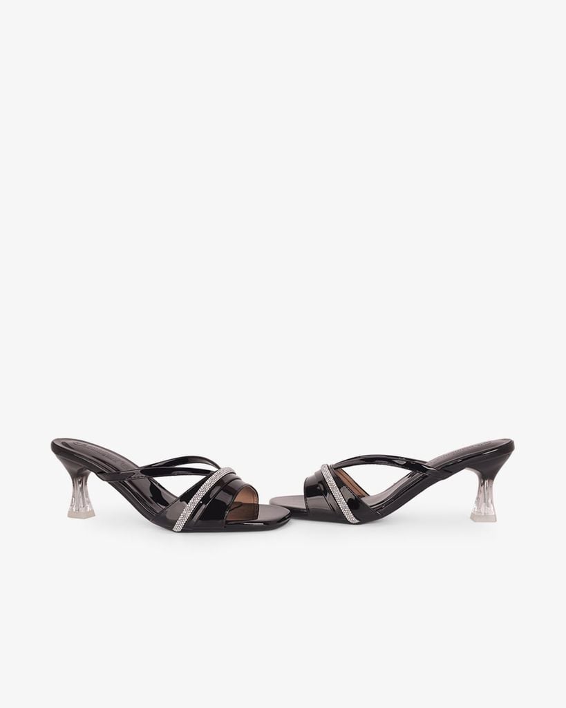 Dép Cao Gót Hạnh Dung Quai Ngang Lấp Lánh HD041111AD