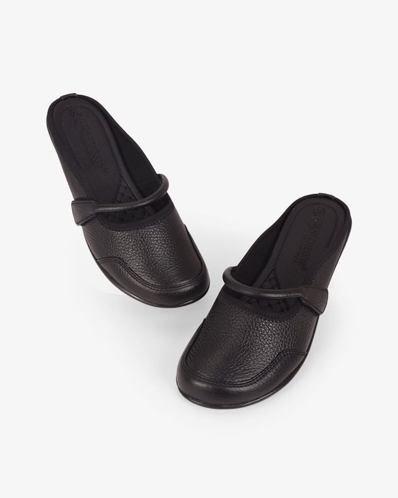 Dép Bít Mũi Hạnh Dung Chỉ Thêu Phối Quai Dán HD041113AD