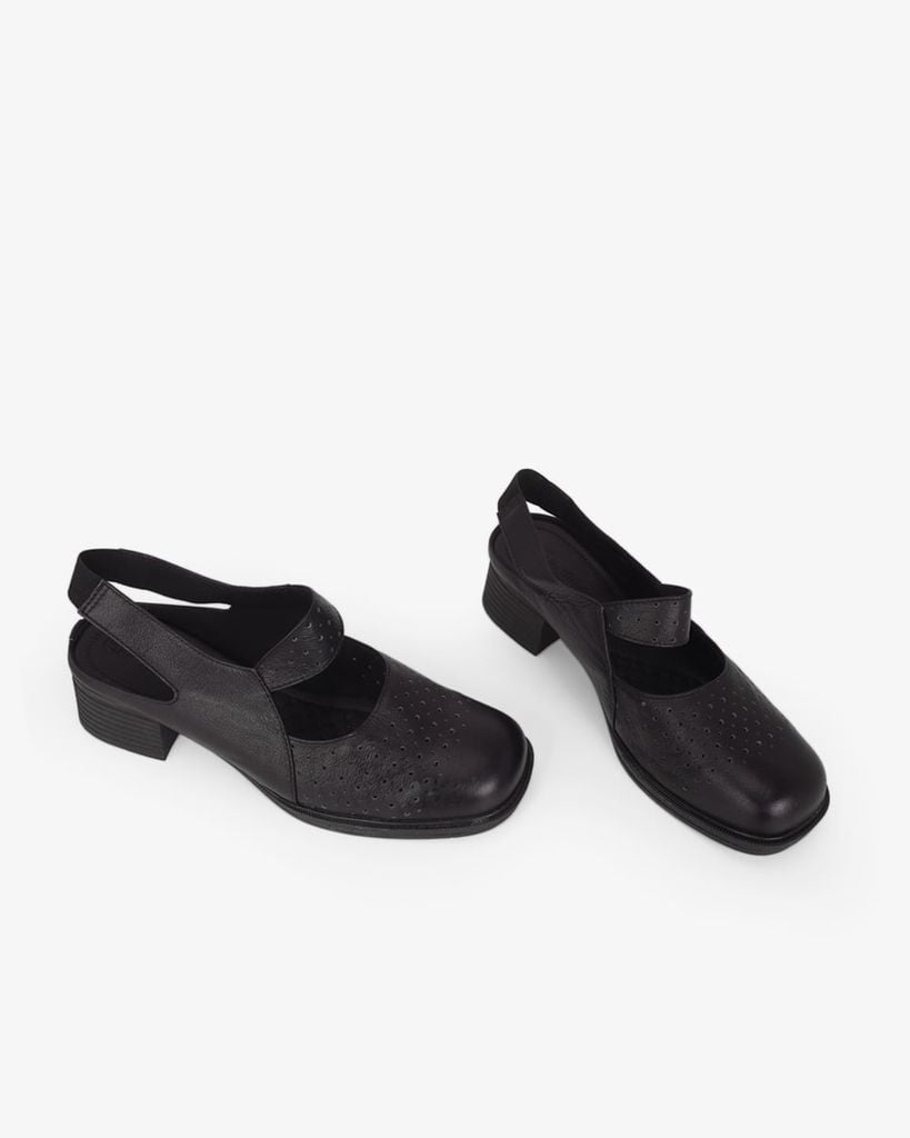 Giày Sandal Cao Gót Hạnh Dung Da Đục Lỗ HD041115AD