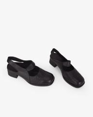 Giày Sandal Cao Gót Hạnh Dung Da Đục Lỗ HD041115AD