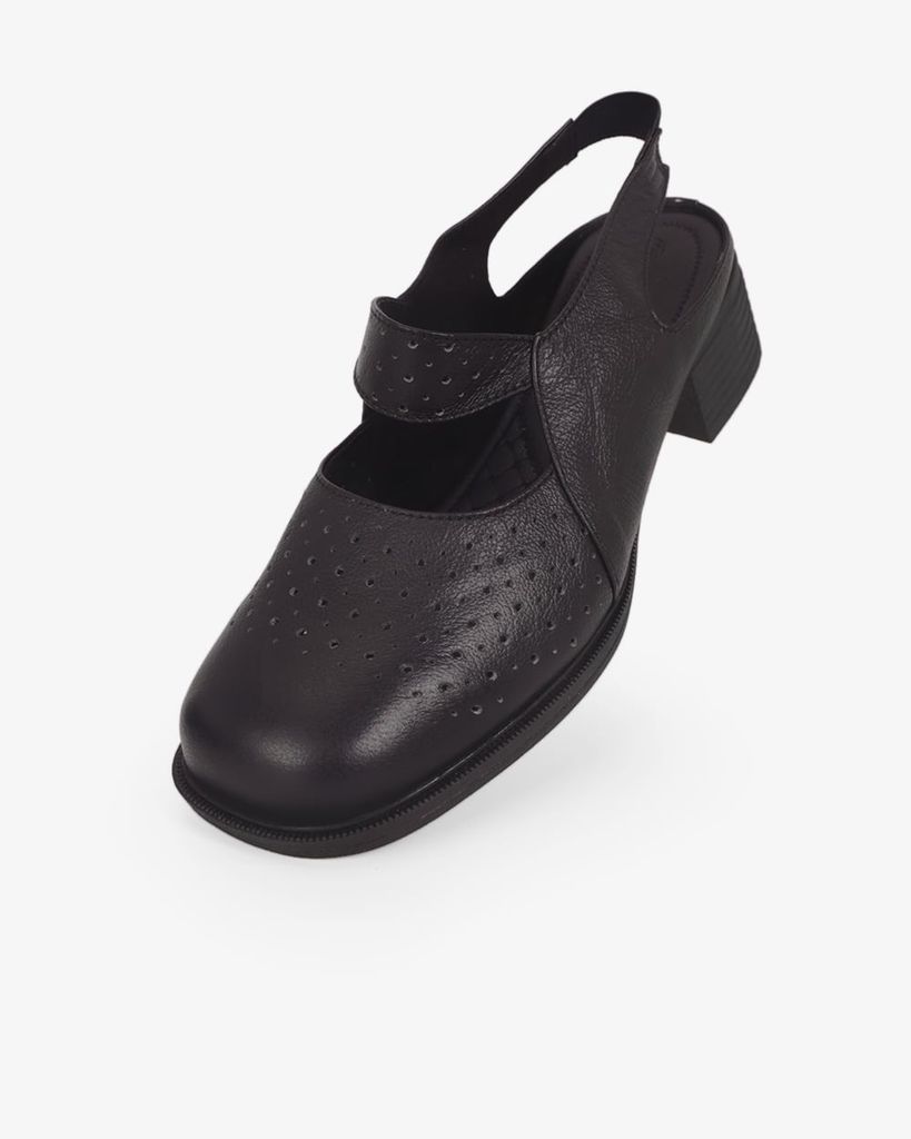 Giày Sandal Cao Gót Hạnh Dung Da Đục Lỗ HD041115AD