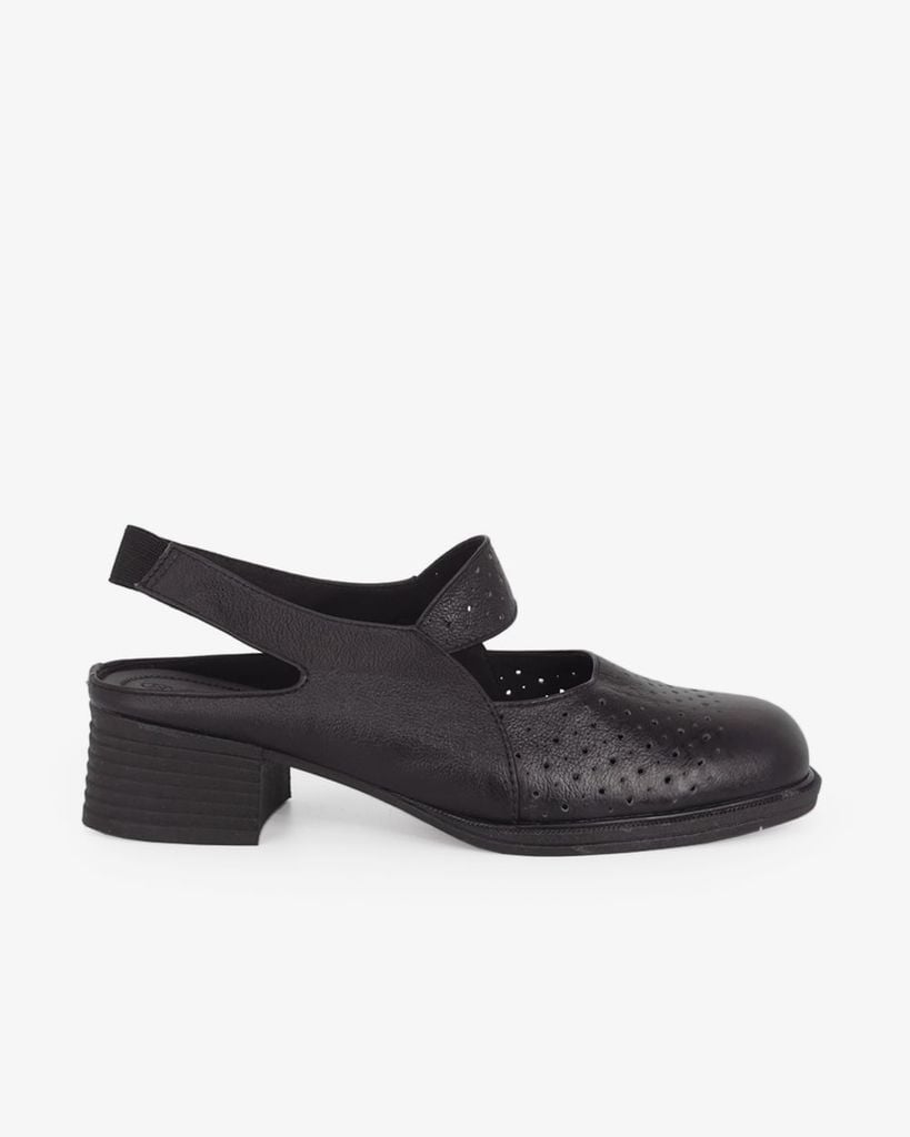 Giày Sandal Cao Gót Hạnh Dung Da Đục Lỗ HD041115AD