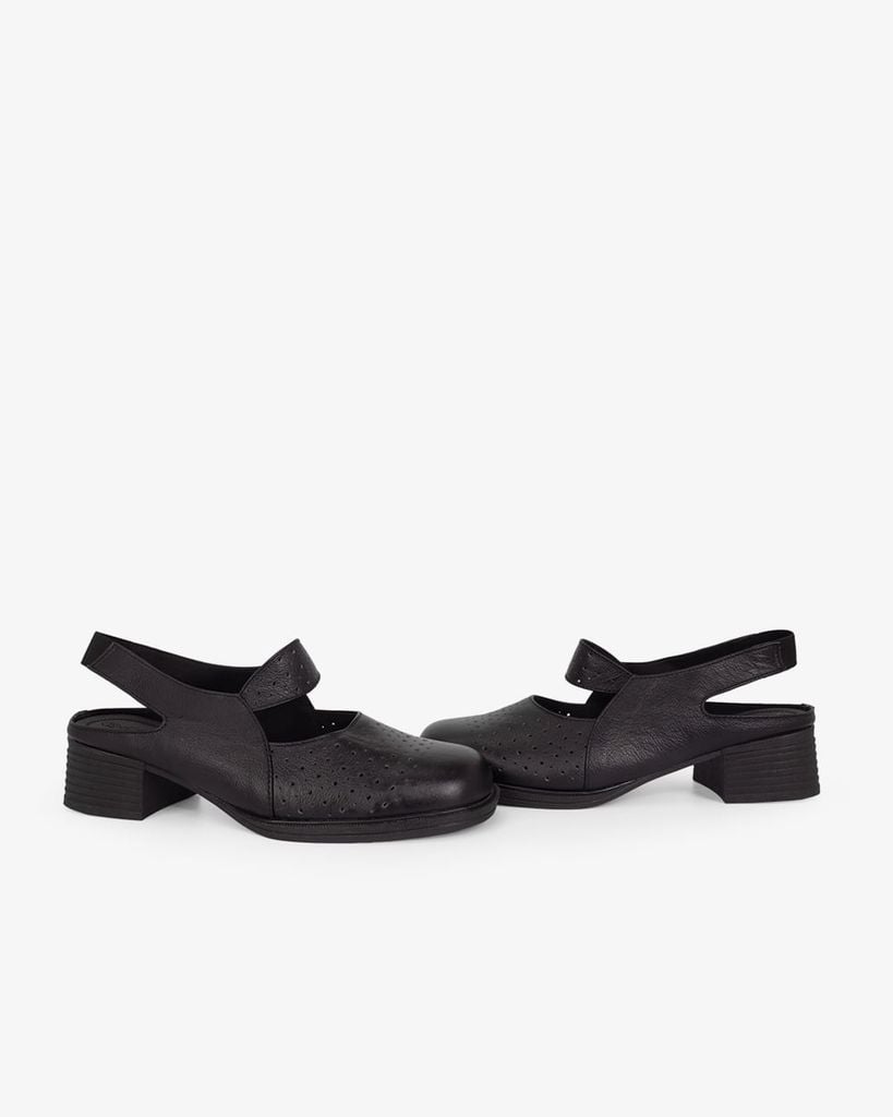 Giày Sandal Cao Gót Hạnh Dung Da Đục Lỗ HD041115AD