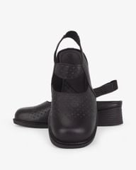 Giày Sandal Cao Gót Hạnh Dung Da Đục Lỗ HD041115AD