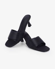 Dép Cao Gót Hạnh Dung Quai Đắp Da Mềm HD041118AD