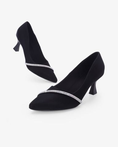 Giày Cao Gót Hạnh Dung Da Mềm Xoàn Chéo HD041124AD