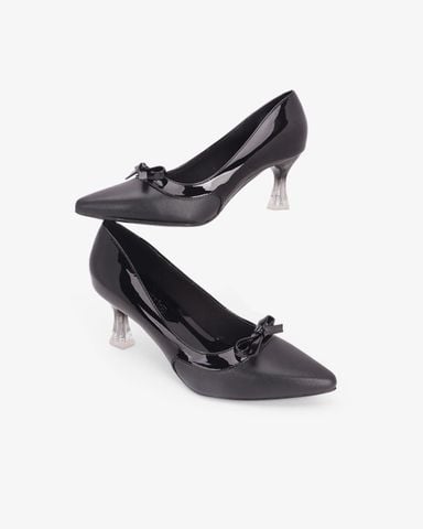 Giày Cao Gót Hạnh Dung Nơ Phối Si HD041129AD