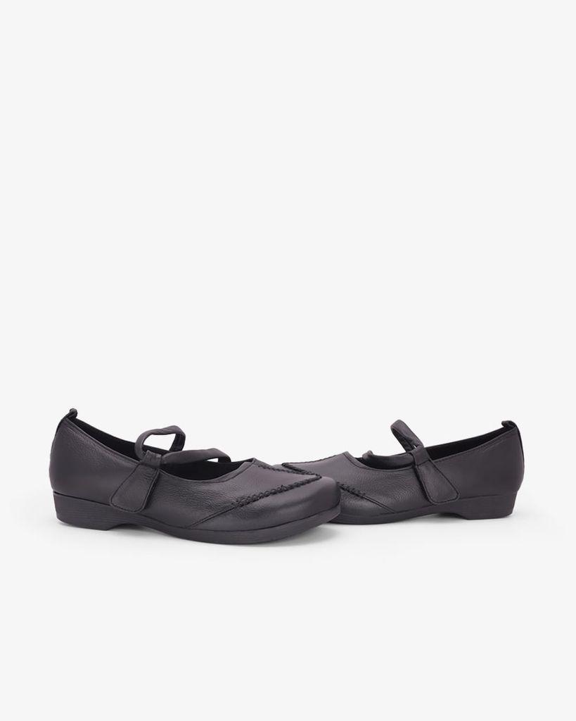Giày Búp Bê Hạnh Dung Quai Da Vân HD041134AD