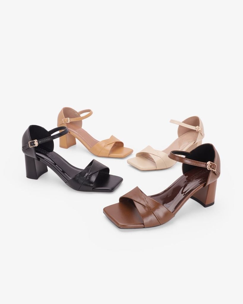 Sandal Cao Gót Hạnh Dung Quai Chéo HD041145AD