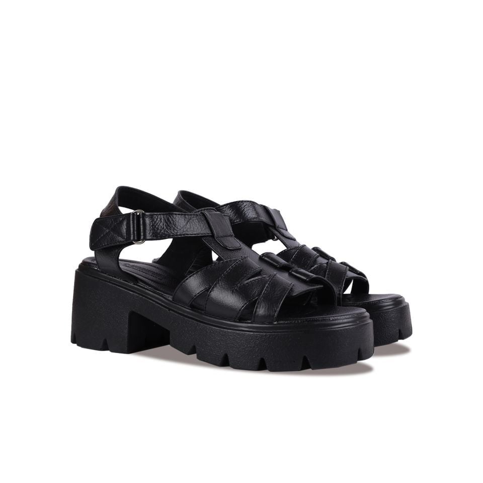 Sandal Cao Gót Hạnh Dung Quai T-Strap Cách Điệu HD04871AD