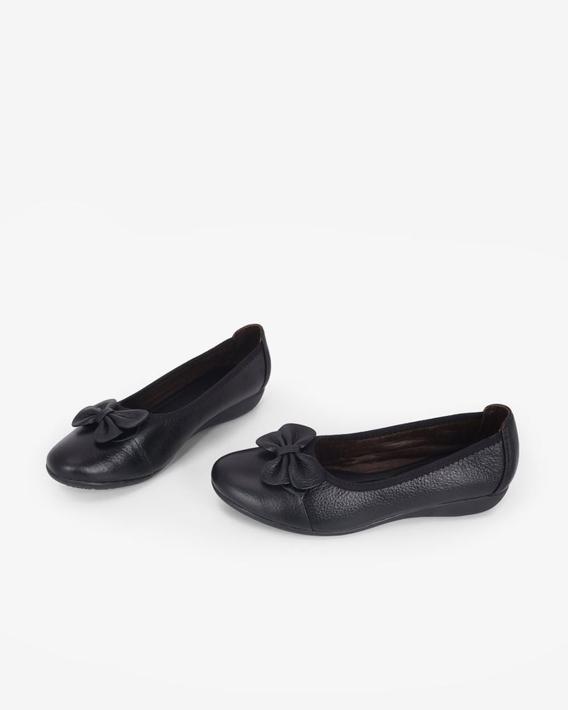 Giày Búp Bê Hạnh Dung Mũi Tròn Đính Nơ Thanh Lịch HD04945AD