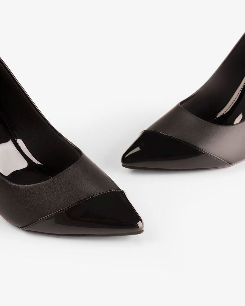 Giày Cao Gót Hạnh Dung Phối Si Bóng HD04970AD