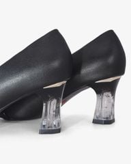 Giày Cao Gót Hạnh Dung Mũi Vuông Nơ Hoa Gót Mica HD04990AD
