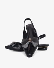 Giày Sandal Hạnh Dung Bít Mũi Khóa Nơ HD0655BA