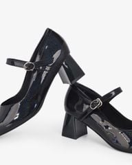 Giày Cao Gót Hạnh Dung Da Bóng Kim Tuyến HD0658BA