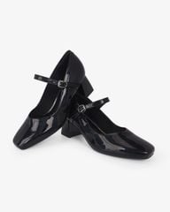 Giày Cao Gót Hạnh Dung Da Bóng Kim Tuyến HD0658BA