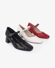 Giày Cao Gót Hạnh Dung Da Bóng Kim Tuyến HD0658BA