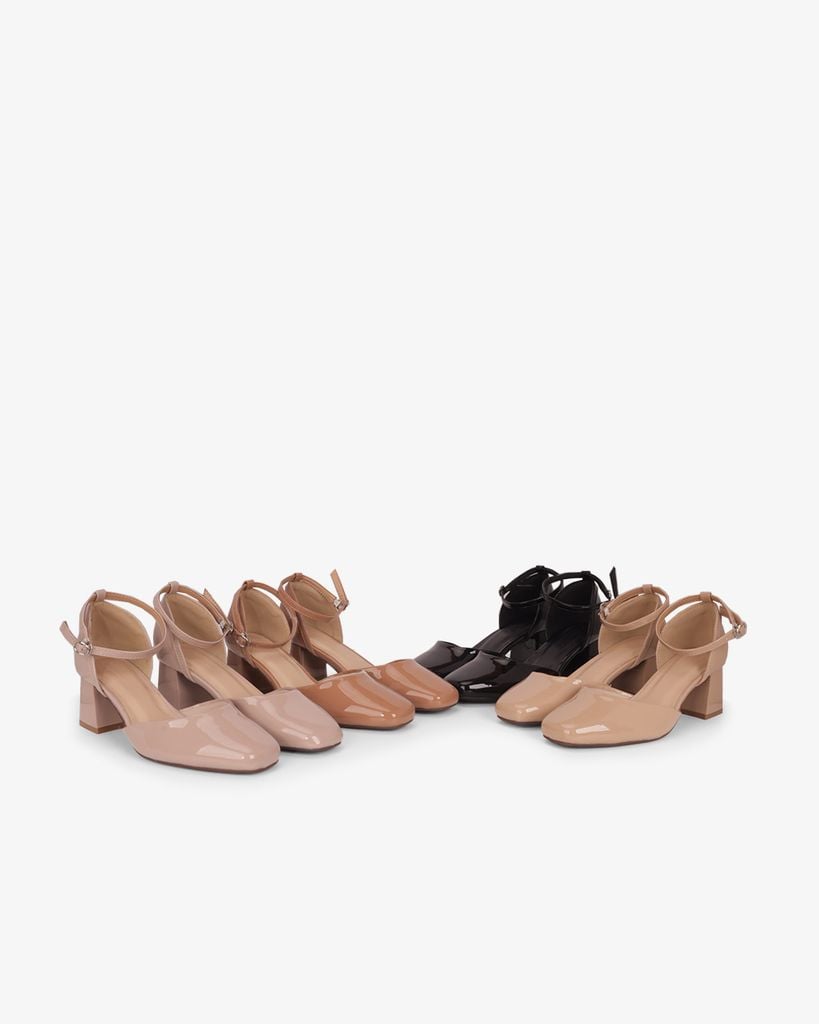 Giày Sandal Hạnh Dung Cao Gót Bít Mũi Vuông HD0661BA