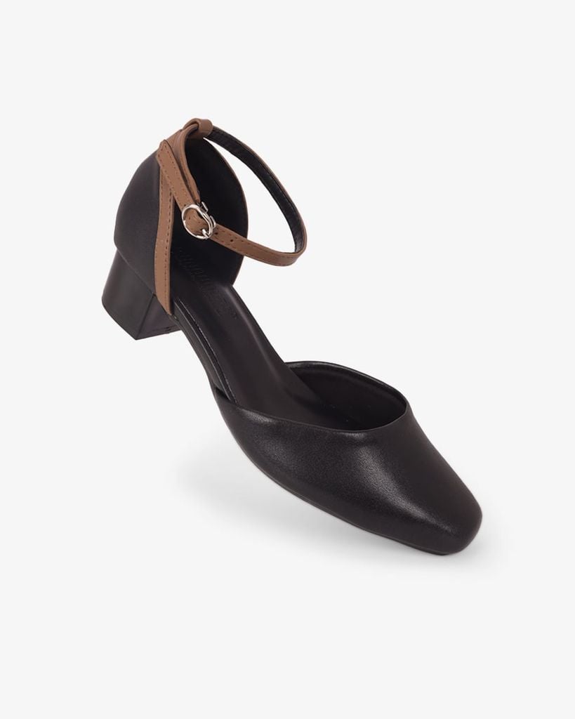 Giày Sandal Cao Gót Hạnh Dung Mũi Vuông Da Mềm HD0663BA