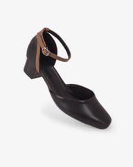 Giày Sandal Cao Gót Hạnh Dung Mũi Vuông Da Mềm HD0663BA