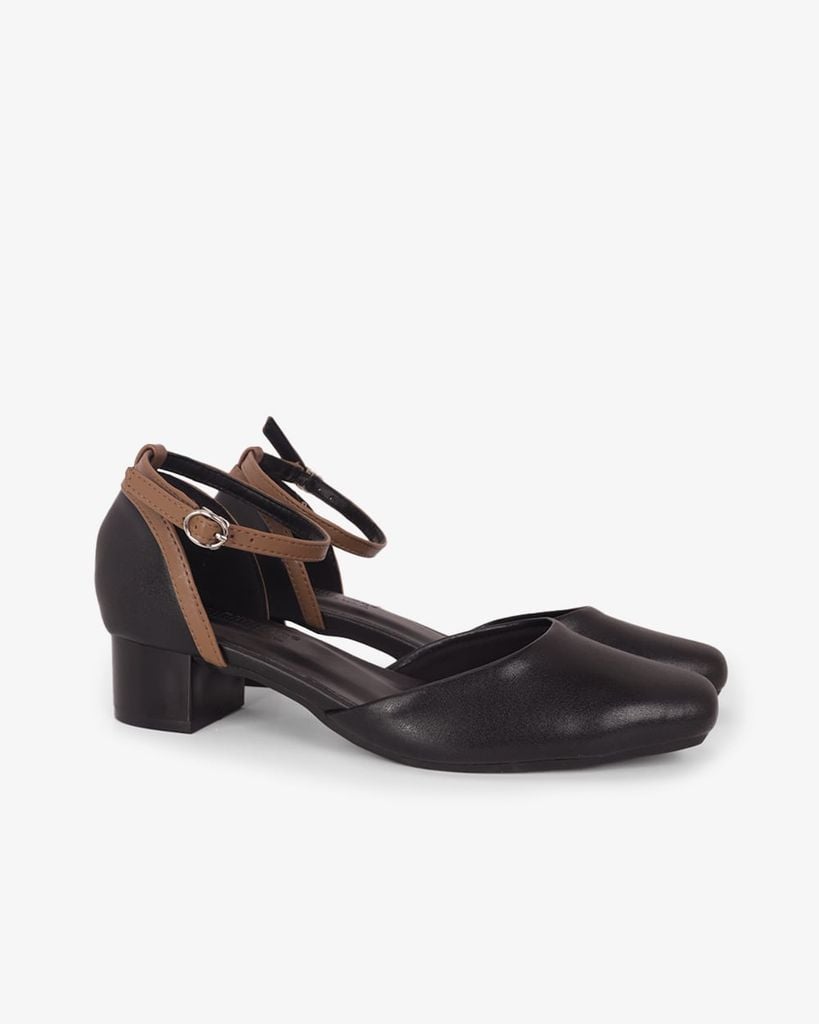 Giày Sandal Cao Gót Hạnh Dung Mũi Vuông Da Mềm HD0663BA