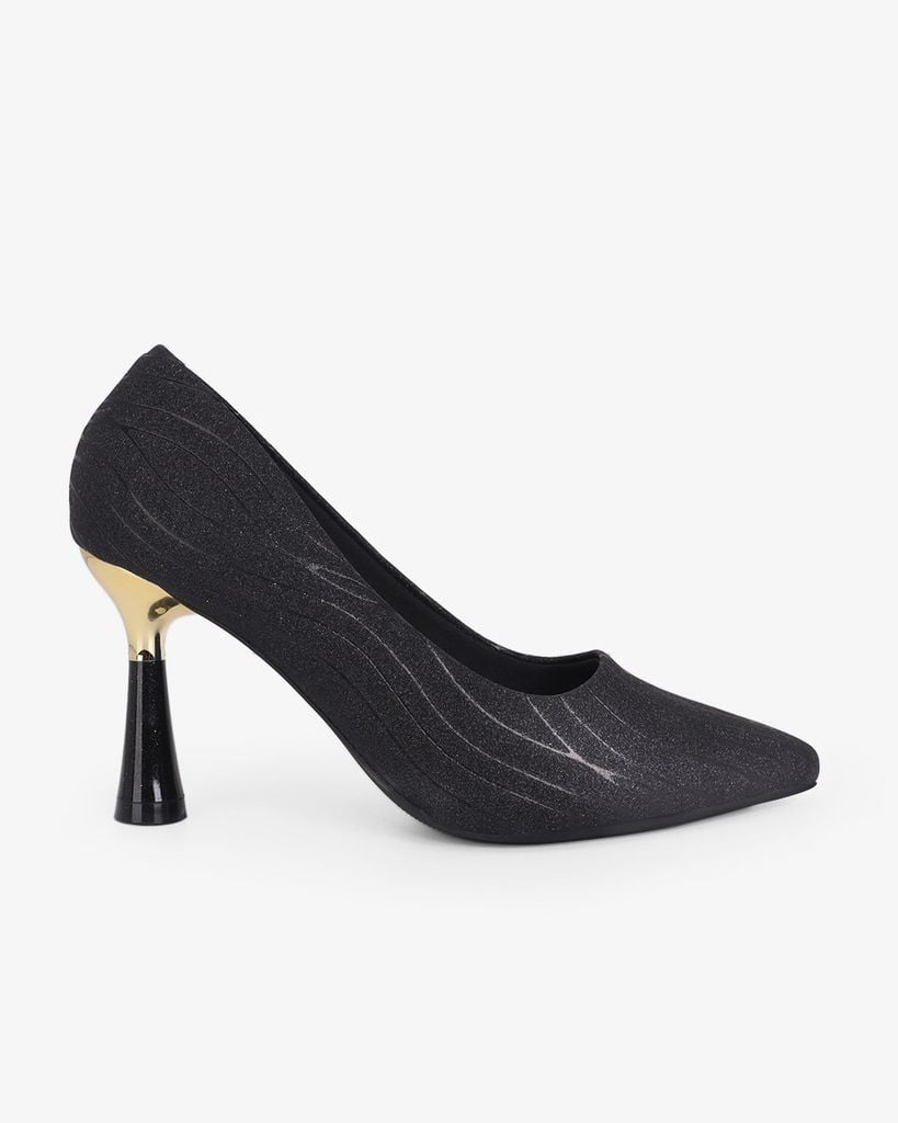 Giày Cao Gót Hạnh Dung Vân Châu Kim Tuyến HD0666BA