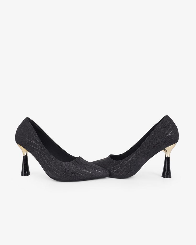 Giày Cao Gót Hạnh Dung Vân Châu Kim Tuyến HD0666BA