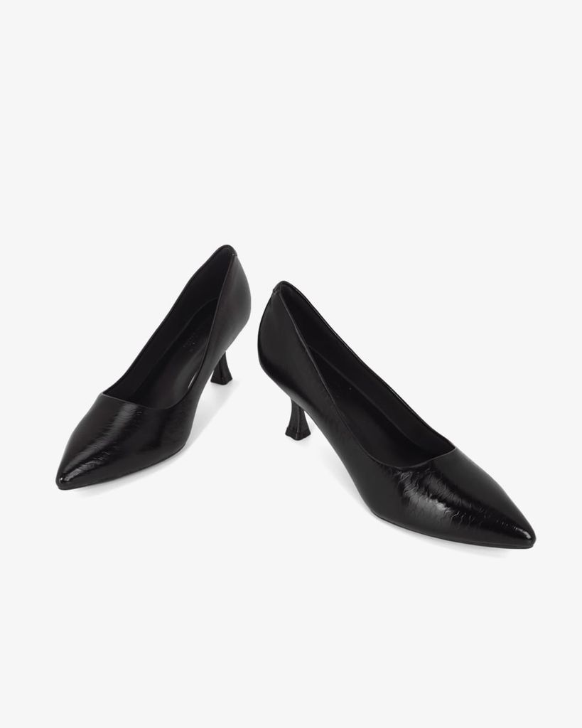 Giày Cao Gót Hạnh Dung Vân Lụa Mũi Nhọn HD0667BA